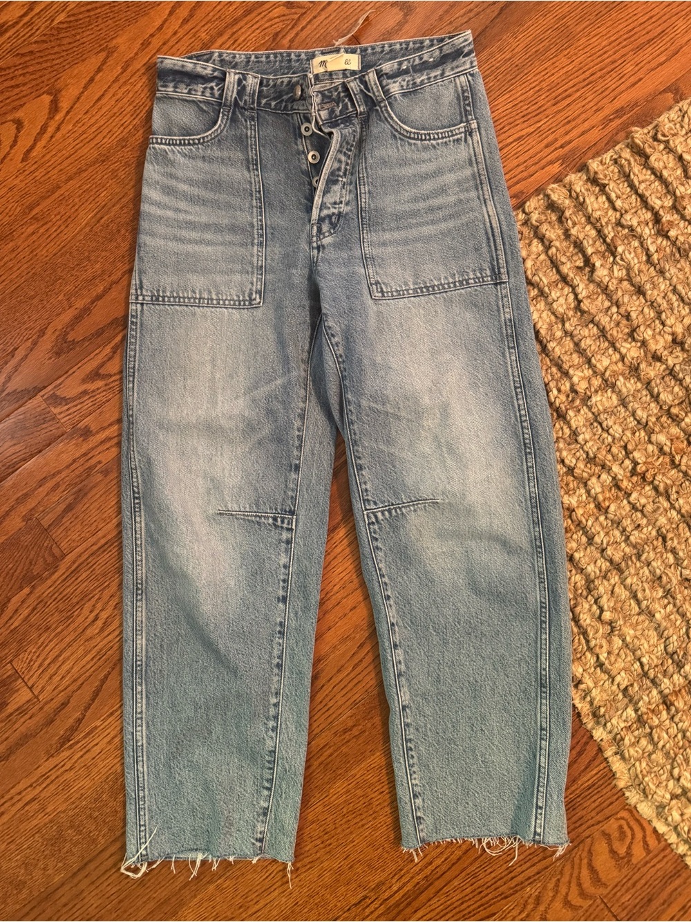 NWT Madewell Darted Barrel Jeans 25